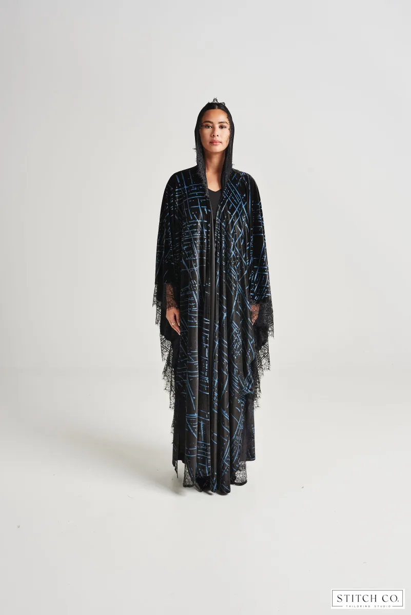 Elegant Velvet Bisht 